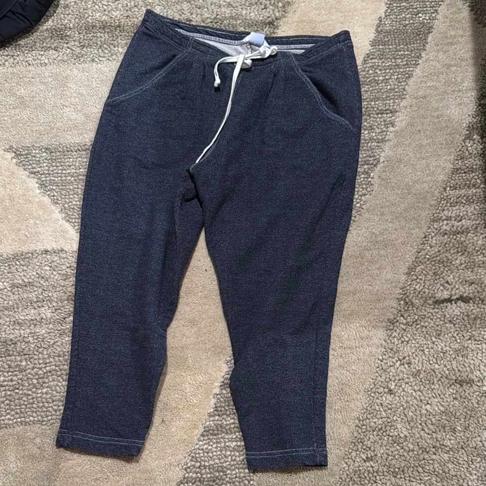 Hard Tail navy cropped sweatpants